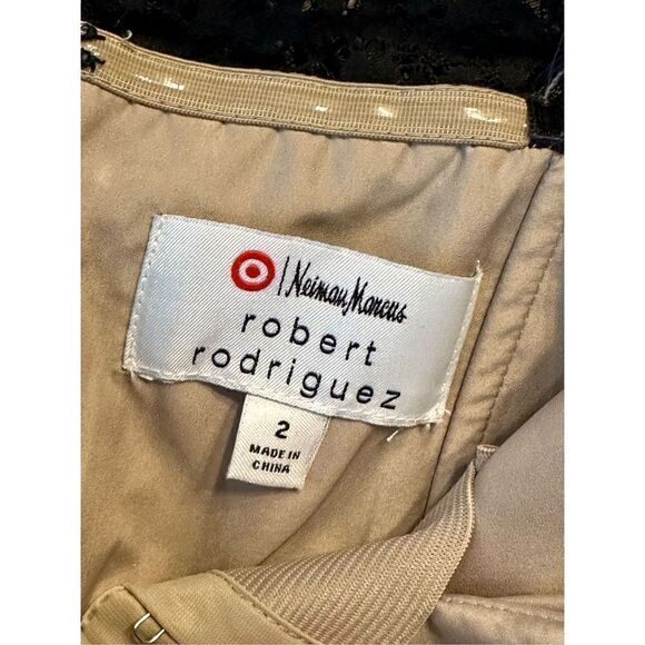 Robert Rodriguez black lace strapless party dress size 2 - Picture 8 of 9